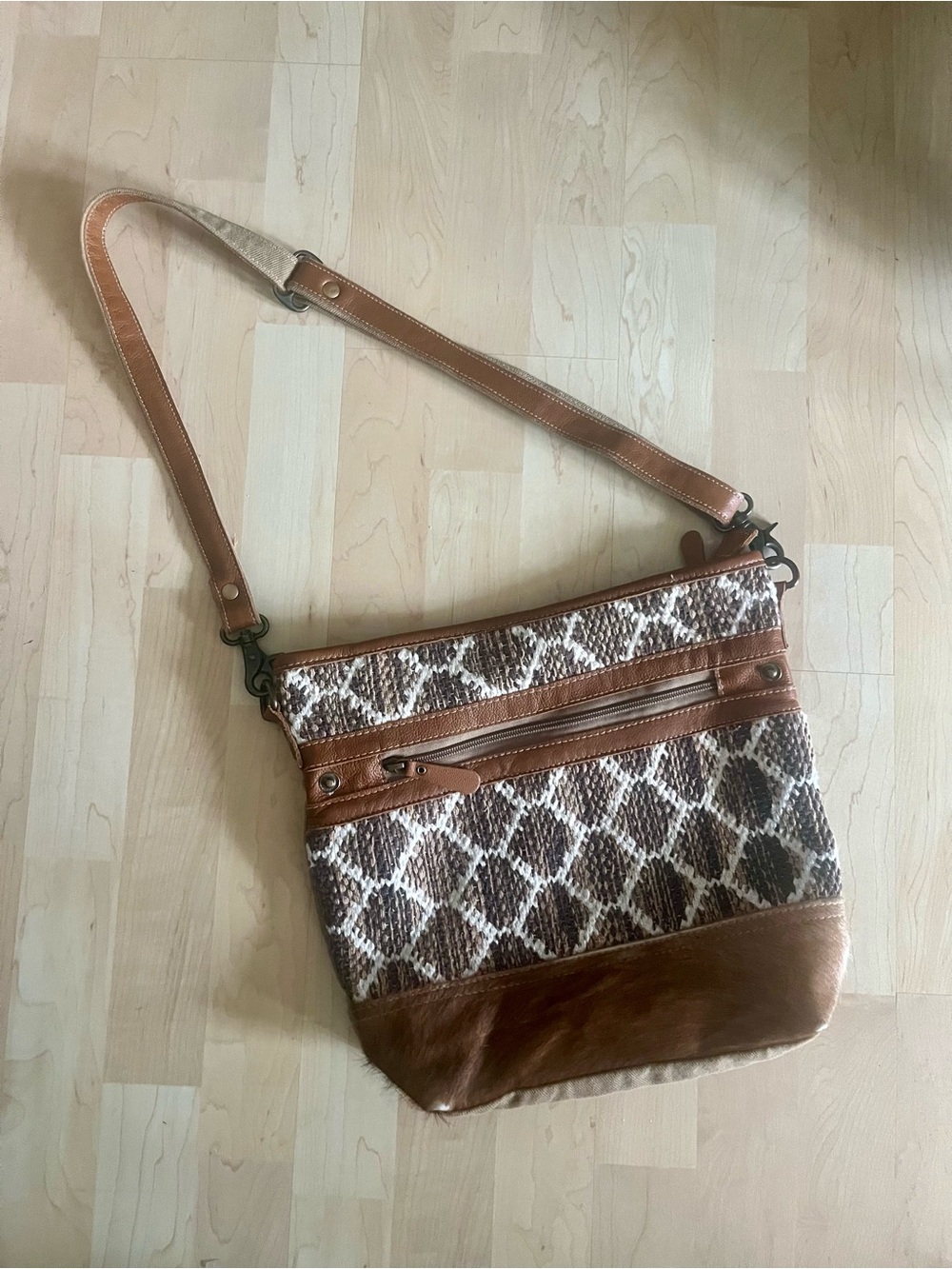 Myra Crossbody Bag with Leather Trim